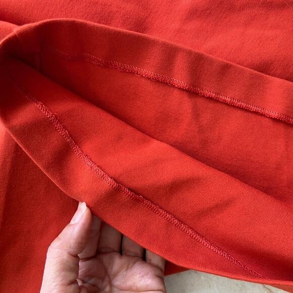 Diane Von Furstenberg Cezanne Red Orange Stretch Midi Dress w/‎ pockets sz 0 - Picture 6 of 13